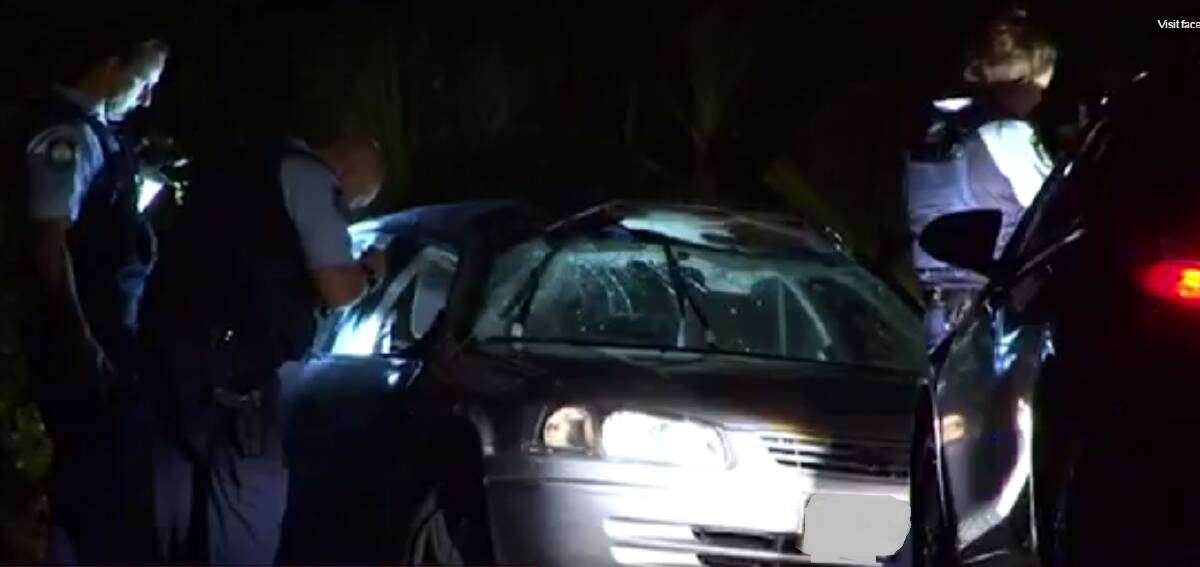 Illawong crash: The  20-year-old driver of this Toyota Camry was thrown from the vehicle. Picture: 7news