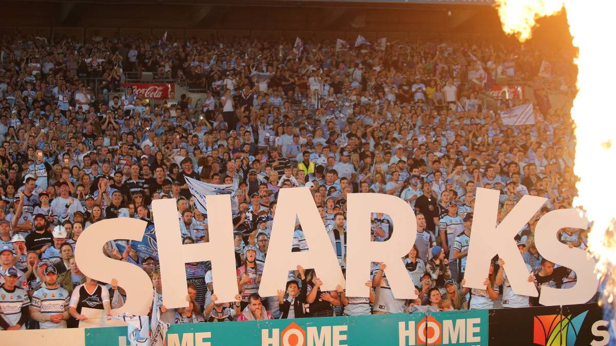 On fire!: In their 50th year, the Cronulla-Sutherland Sharks are the premiers.
