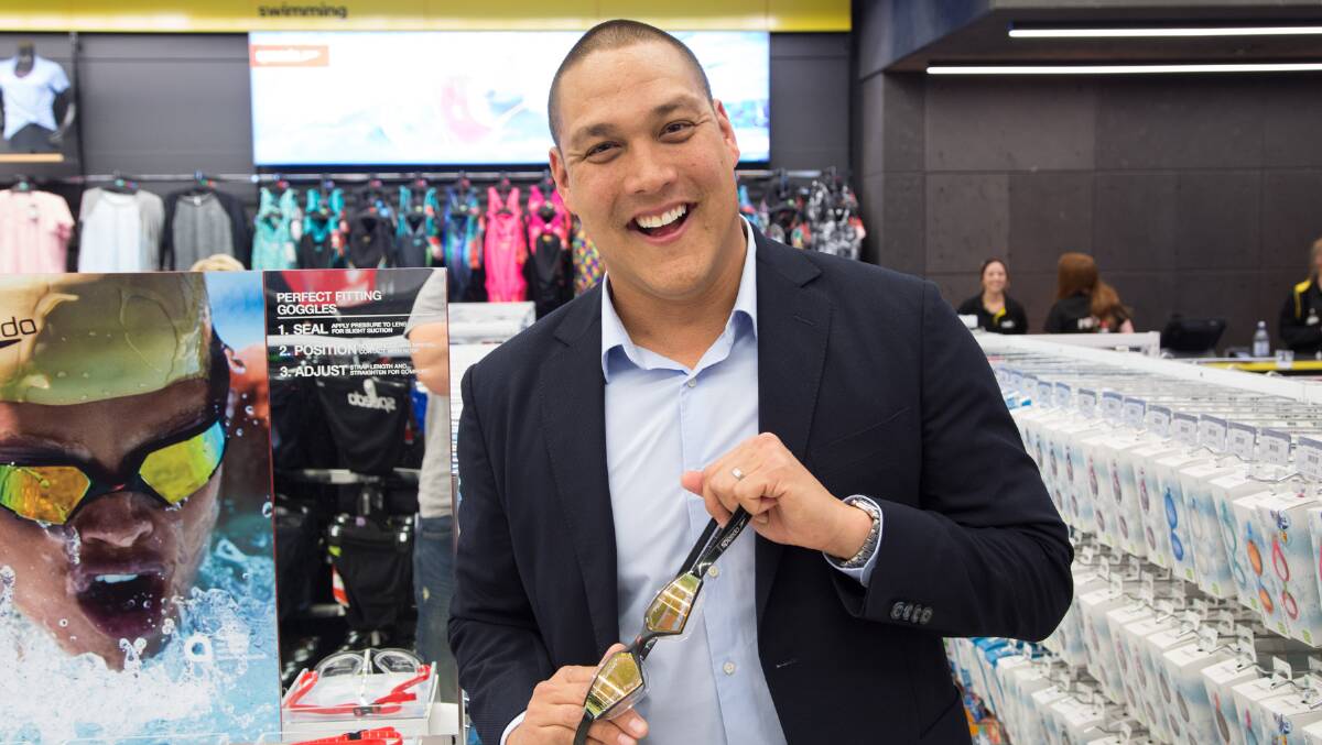 Making a splash: Olympic swimmer Geoff Huegill was among the VIP guests on Tuesday night.  