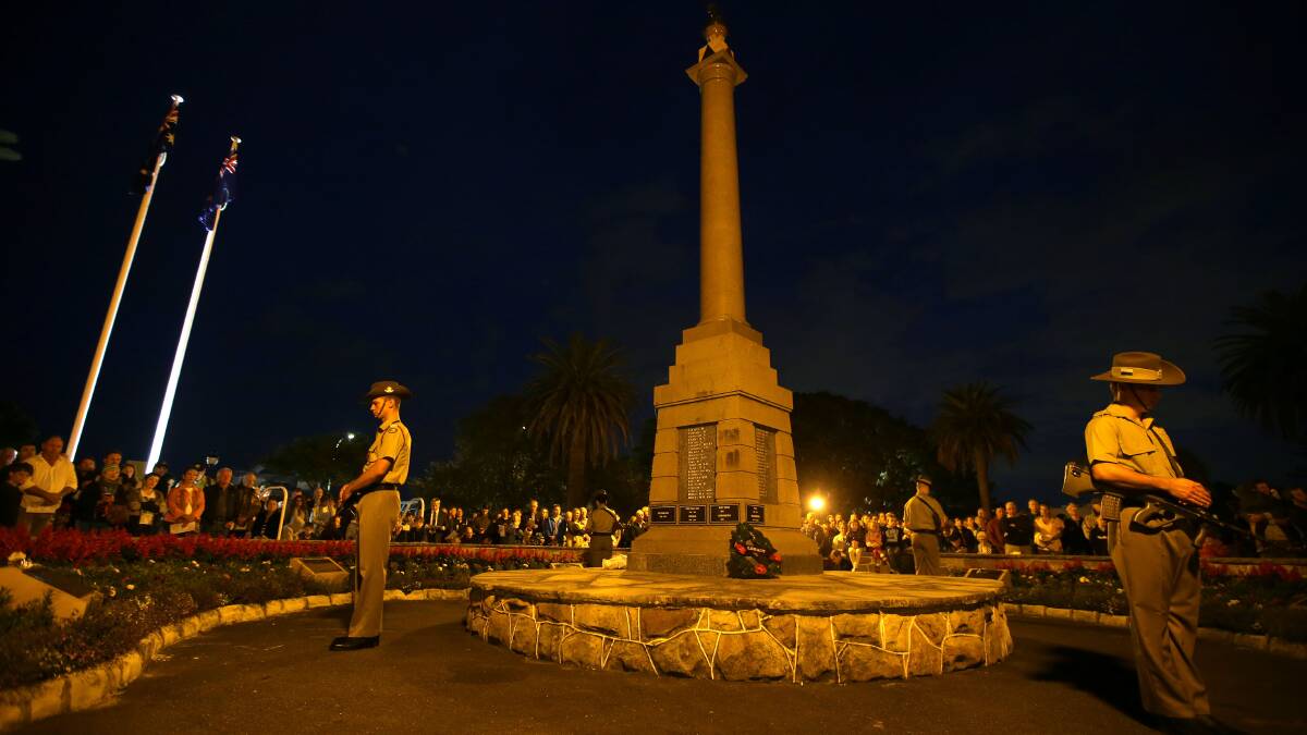 Dawn service: They shall grow not old, as we that are left grow old. We will remember them.