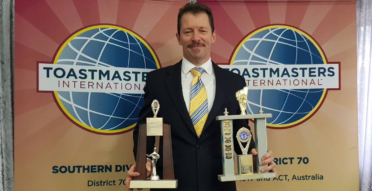 Talk of the town: Toastmasters Southern Division winner, Mike Smith.