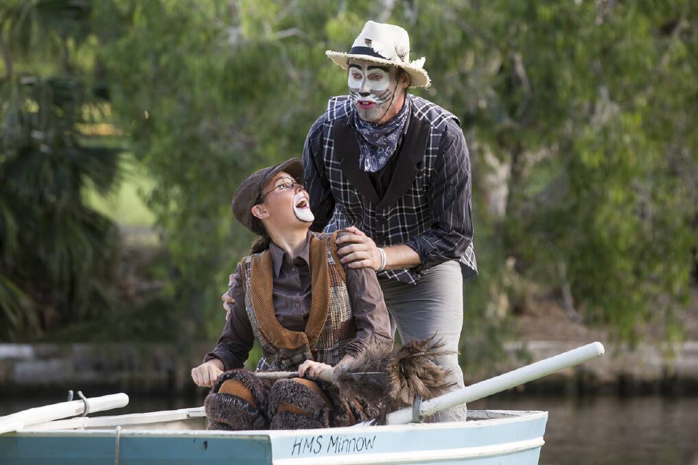 Down by the riverbank: The Wind in the Willows is performed in the Royal Botanic Garden Sydney. Pictures: Ken Leanfore