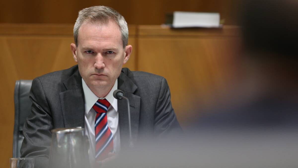 Future vision: David Coleman, pictured during the Review of Australia's Four Major Banks at Parliament House last October, believes a fixed four-year parliament is the best way forward. Picture: Andrew Meares