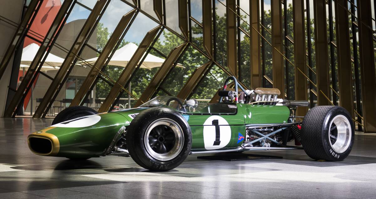Racing legend’s 1967 V8 Repco-Brabham prototype on public display for the first time.