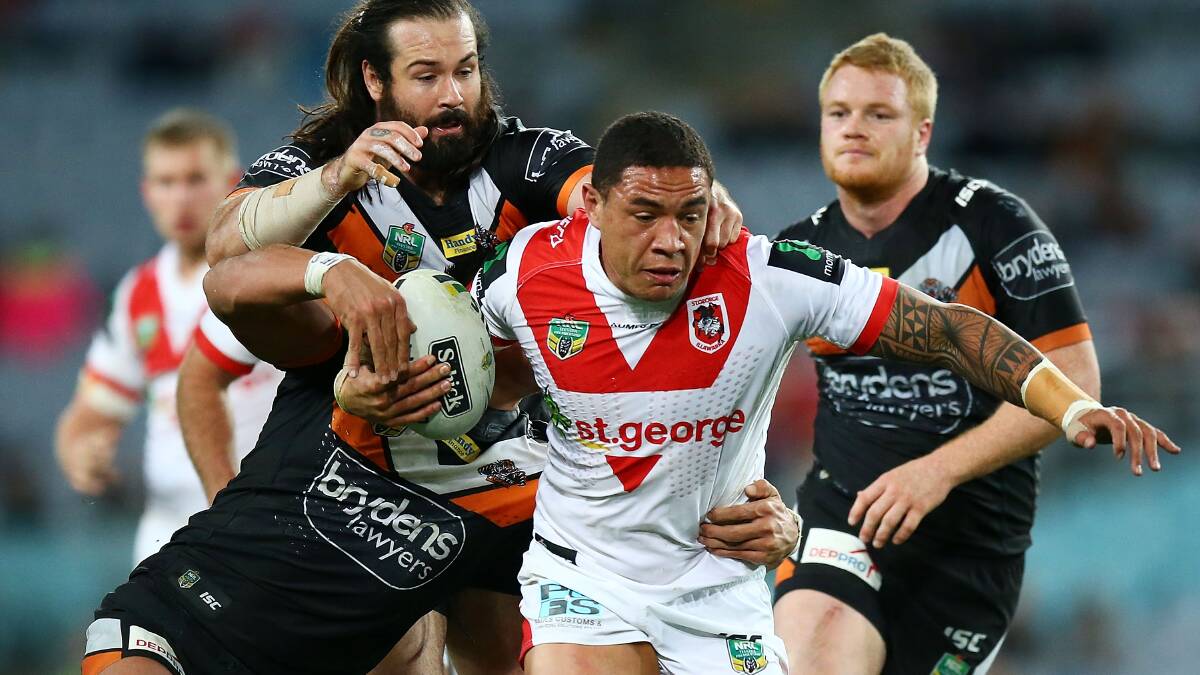 Power player: Tyson Frizell takes on the Tigers on Sunday. Photo: Getty Images