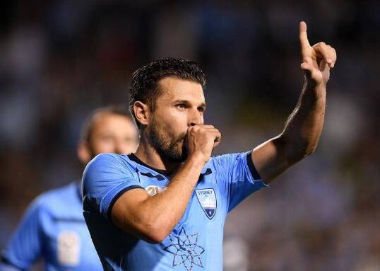 Kosta Barbarouses was thrilled to score in the first match attended by his baby daughter Lola.