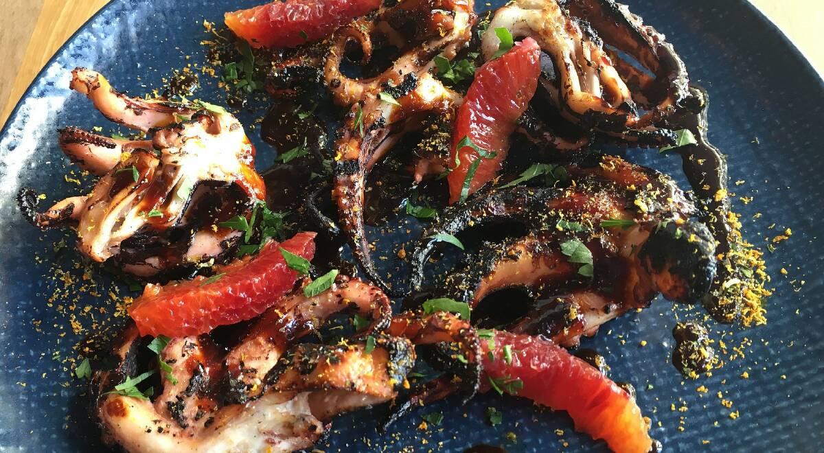 The tantalising flavours of Greece: BBQ grilled octopus is tender and delicious.