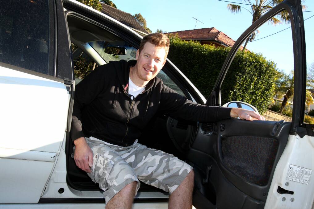 Road to charity: Scott Whittaker has donated his car to help homeless youth. Picture: Jane Dyson