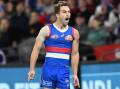 Western Bulldogs' Rhylee West has copped a one-game ban after a high bump on a Fremantle opponent. (James Ross/AAP PHOTOS)
