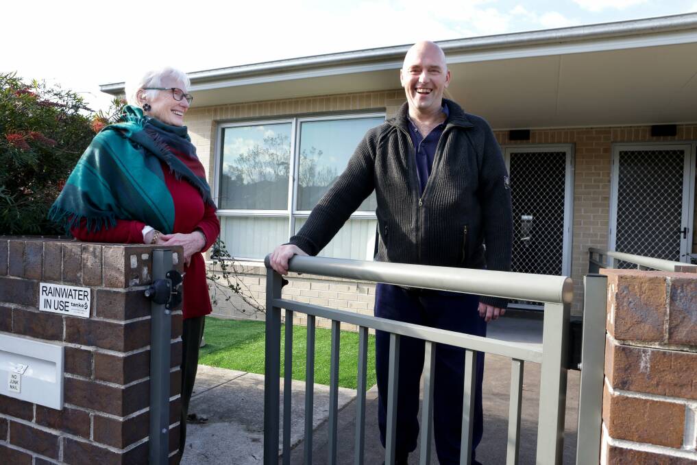 Happy mother and son: Lyn and Gary Bock could not be more pleased with St George Community Housing. Picture: Jane Dyson
