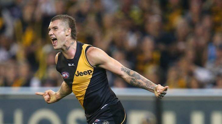 Richmond's Dustin Martin is 101-1 to win the Brownlow Medal. With 13 chances to poll, he is worth a flutter. Photo: Pat Scala