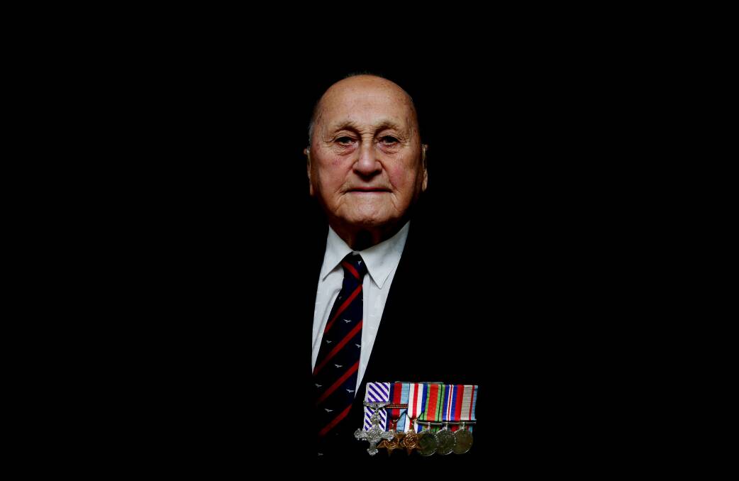 WWII veteran Eric Barton, 92, has been chosen to represent Australian in the official ceremony to mark the 70th anniversary of VE Day in France and England. Picture Chris Lane