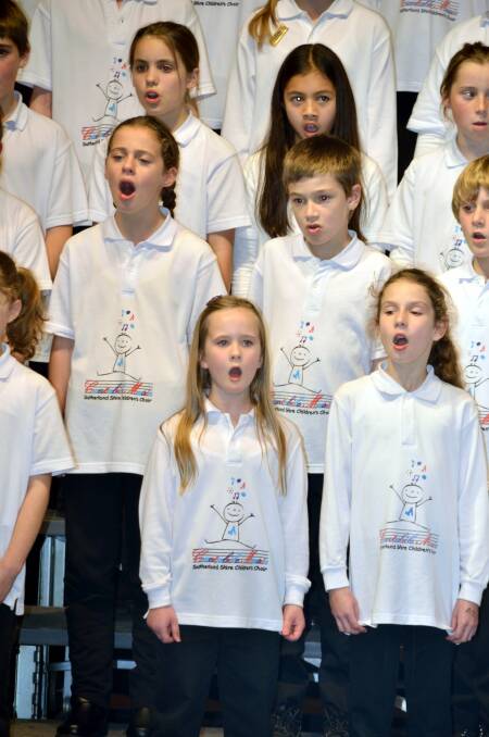 Sound of youth: Sutherland Shire Children's Choir in full voice. Picture: Nina Woodcock