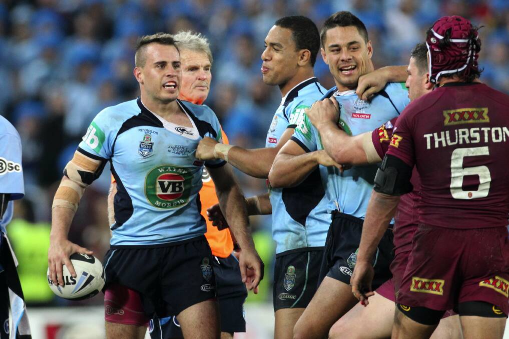 18.06.14.ANZ stadium.NSW win the second game and the series of the 2014 State of Origin series.Picture John Veage