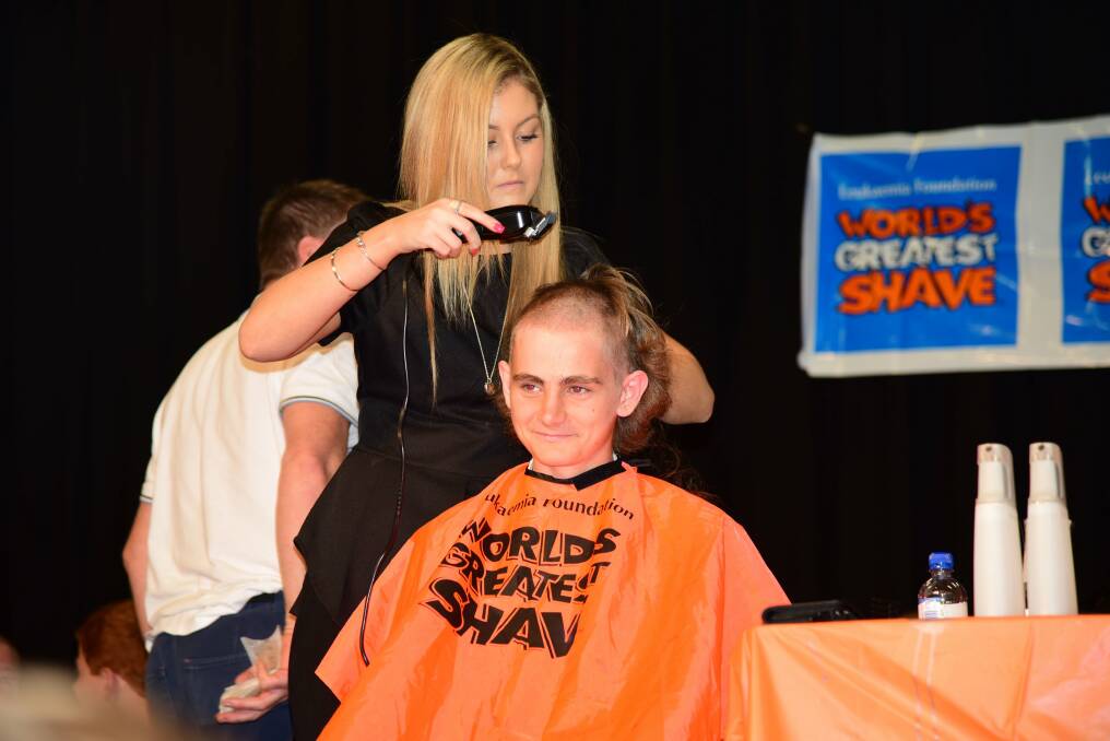 Getting the snip: Menai High is a keen supporter of the Leukaemia Foundation.