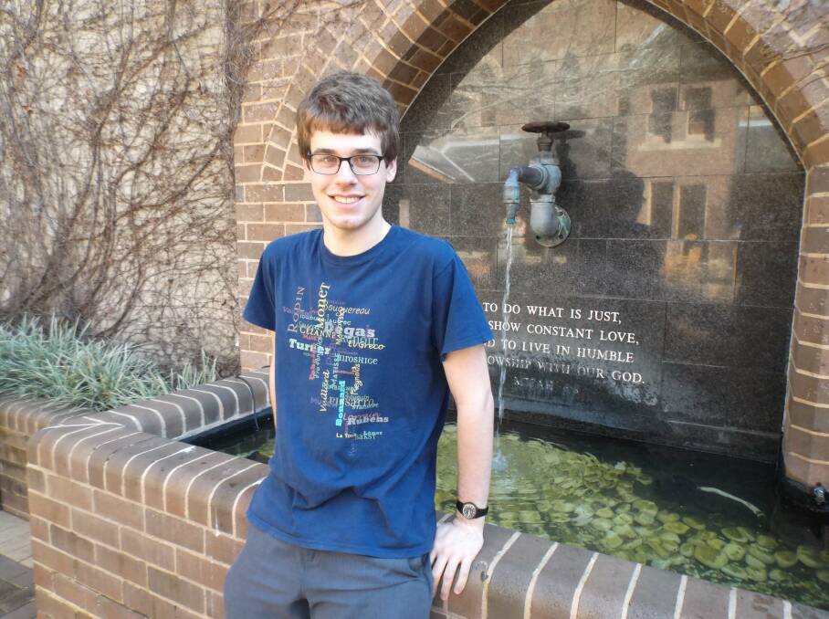 A helping hand: Andrew DeMayo of Oatley, age 20, was a finalist in the "Student Volunteer" section of the NSW Volunteer of the Year Award for 2014.
