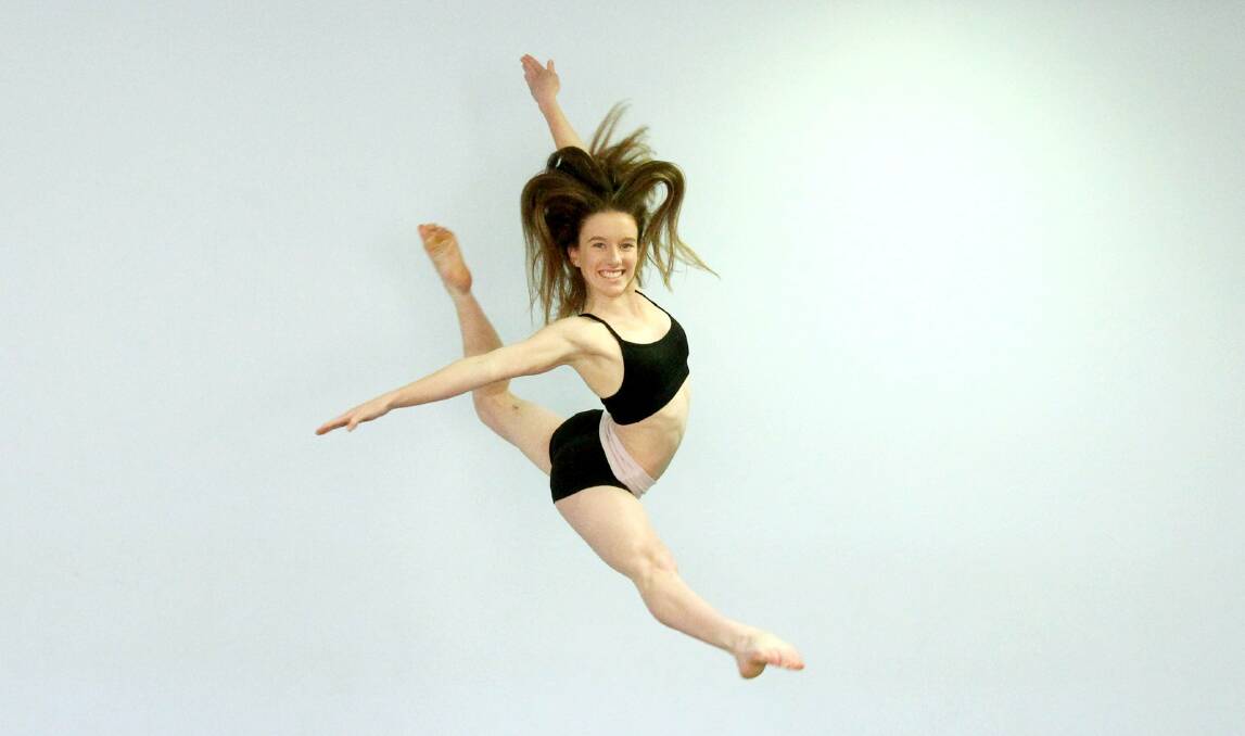 Air time: Samantha Turpin impressed the judges at the 2014 Sydney Eisteddfod. Pictures: Chris Lane
