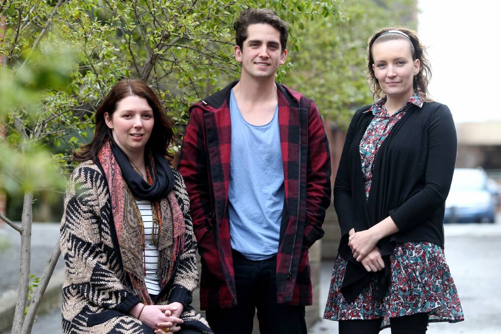 Safe as houses: Catherine Goodwin, Ryan Saunderson and Renae Warden are helping those in need. Picture: Jane Dyson.