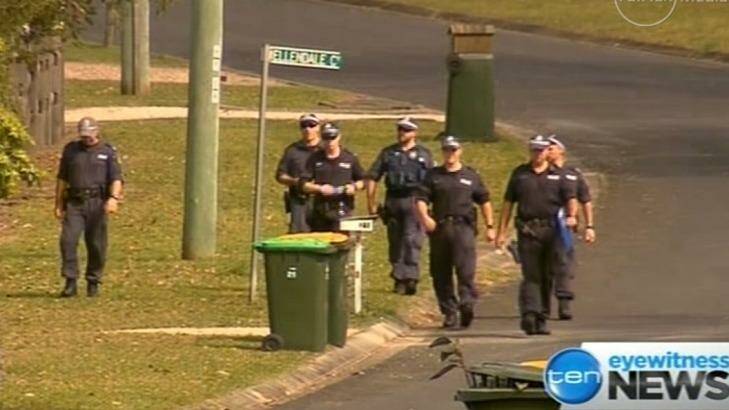 Police search for William Tyrell in Kendall. Photo: Channel Ten