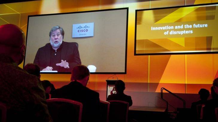 Steve Wozniak tells the innovation summit that artificial intelligence researchers are getting close to the point of understanding "what the brain is". Photo: Robert Shakespeare