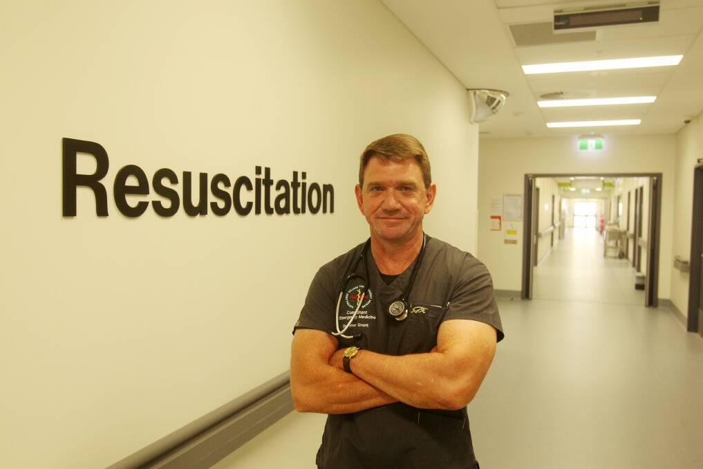 Smooth operator: Dr Peter Grant said the new emergency department was exceeding expectations. Picture: Chris Lane