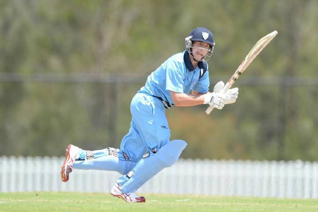 Talented: St George all-rounder Luke Bartier batting for NSW at representative level. Picture: Delly Carr, Sports Shoot