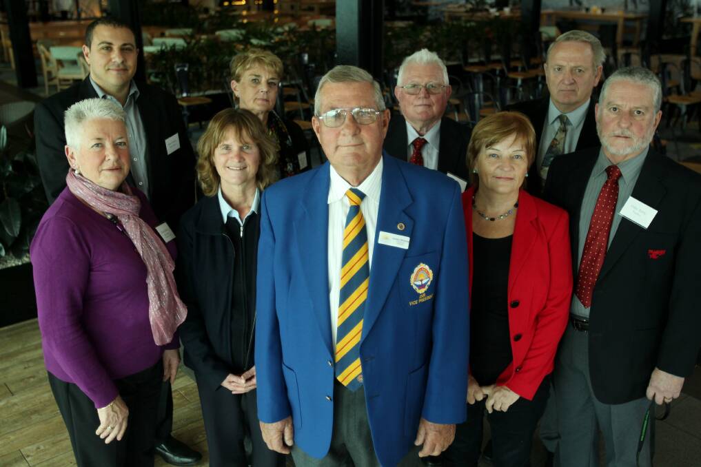 Community support: Nine Sutherland shire clubs have donated $328,000 to 39 community groups in the area. Pictured centre is Gordan Williams, of Cronulla RSL, with representatives of some of the groups to receive grants under the 2014 program. Picture: Chris Lane