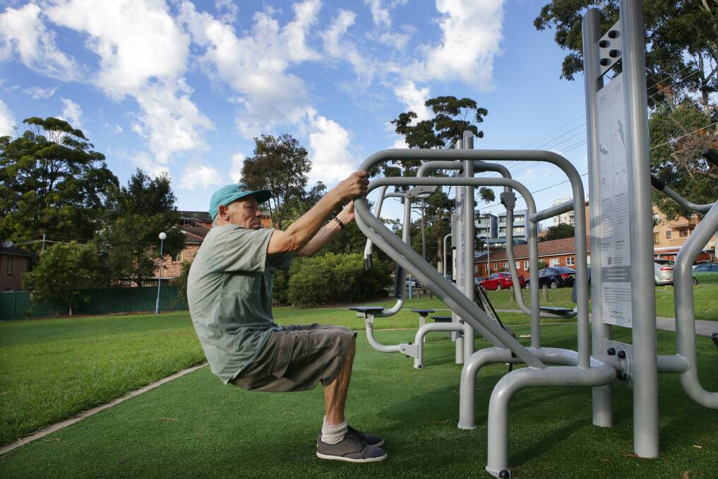 Sunny gym: Sutherland Shire Council has installed new seniors-friendly gym equipment. Picture: John Veage