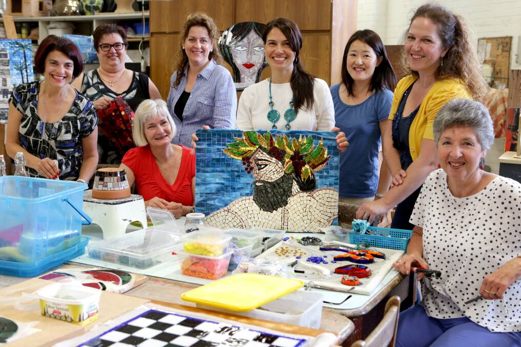 Creativity: Maria Kokkoris and her students share their skills. Picture: Jane Dyson