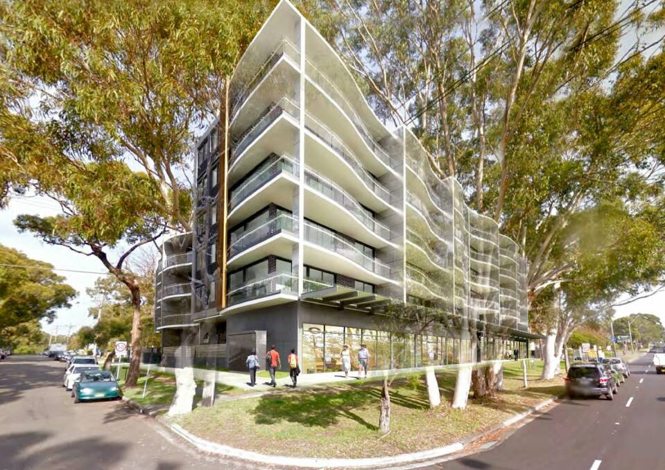Approved: A computer-generated image from the DA of the "upsized" development at the corner of the Kingsway and Chapman Street, Gymea