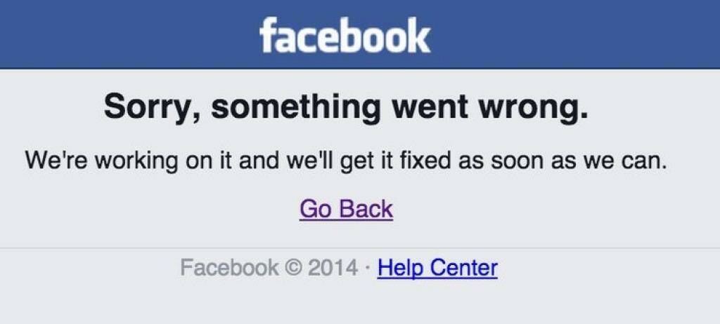 Facebook experiences a blackout.