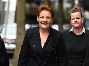 Pauline Hanson's barrister will continue his final submissions in the racial discrimination trial. (Dan Himbrechts/AAP PHOTOS)