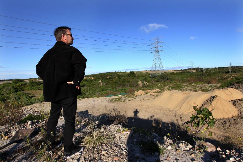 "The middle of nowhere": Chris Lawson inspects the skate park site.