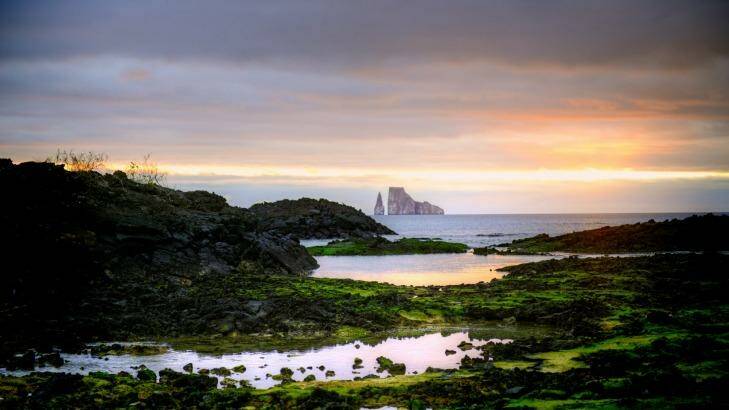 Sunset view from San Cristobal, Galapagos Islands.
 Photo: Michael Gebicki