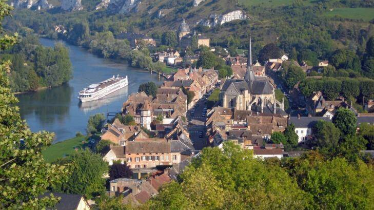 View over the Seine River from Chateau Gaillard above the town of Les Andelys. Photo: Brian Johnston