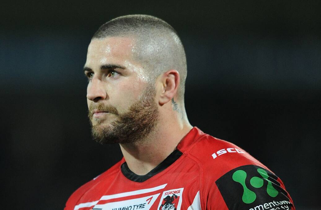 Josh Dugan during the round 20 NRL match between the Melbourne Storm and the St George Illawarra Dragons at McLean Park in New Zealand.  Picture: Kerry Marshall/Getty Images.

