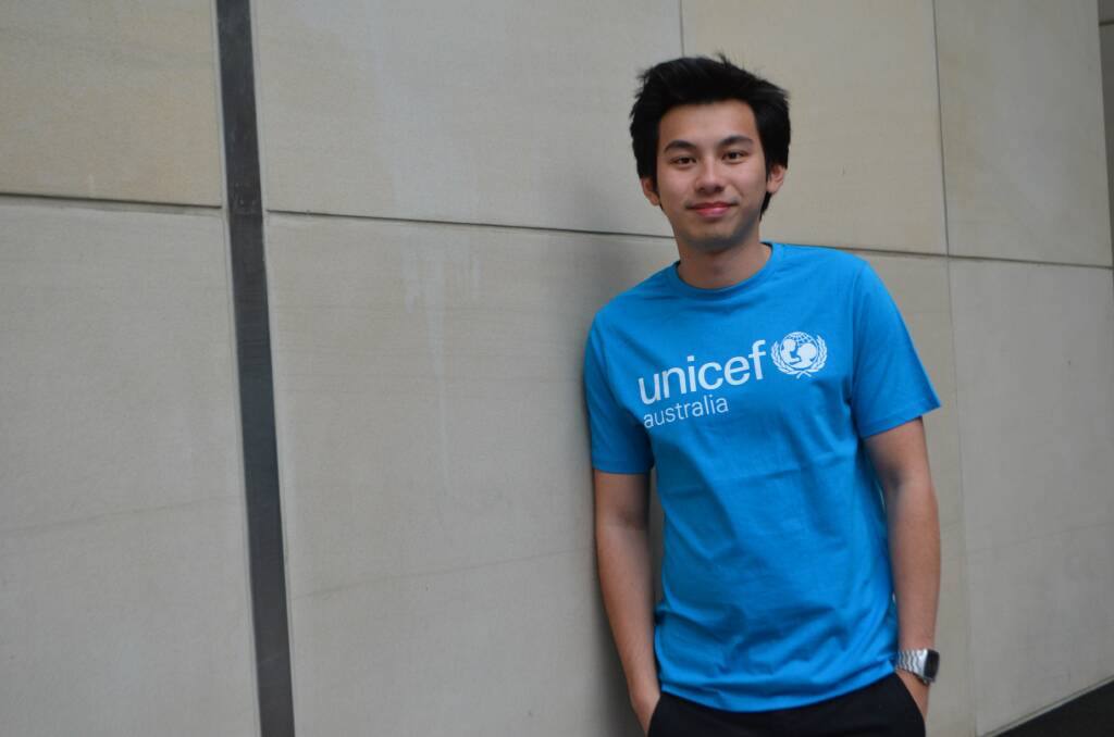 Going places: William Chan is a young ambassador for UNICEF Australia.