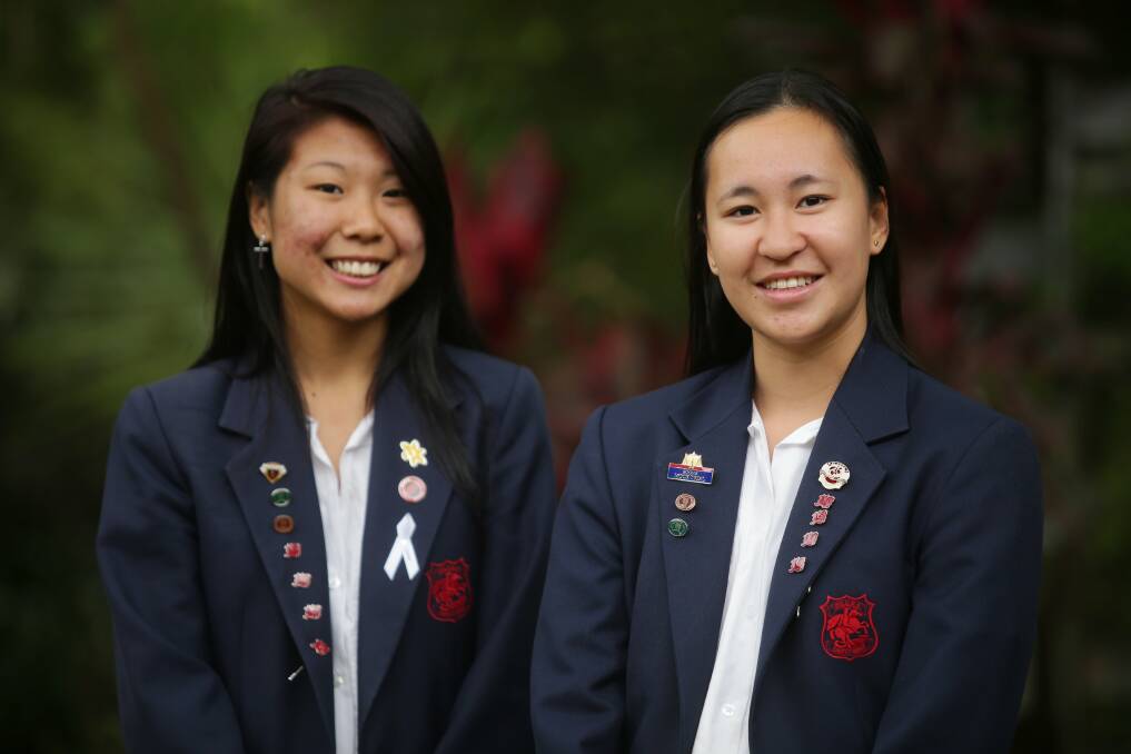 Young leaders: Janis Wu and Carolyn Tran will join this year's participants in YMCA Youth Parliament. Picture: Chris Lane