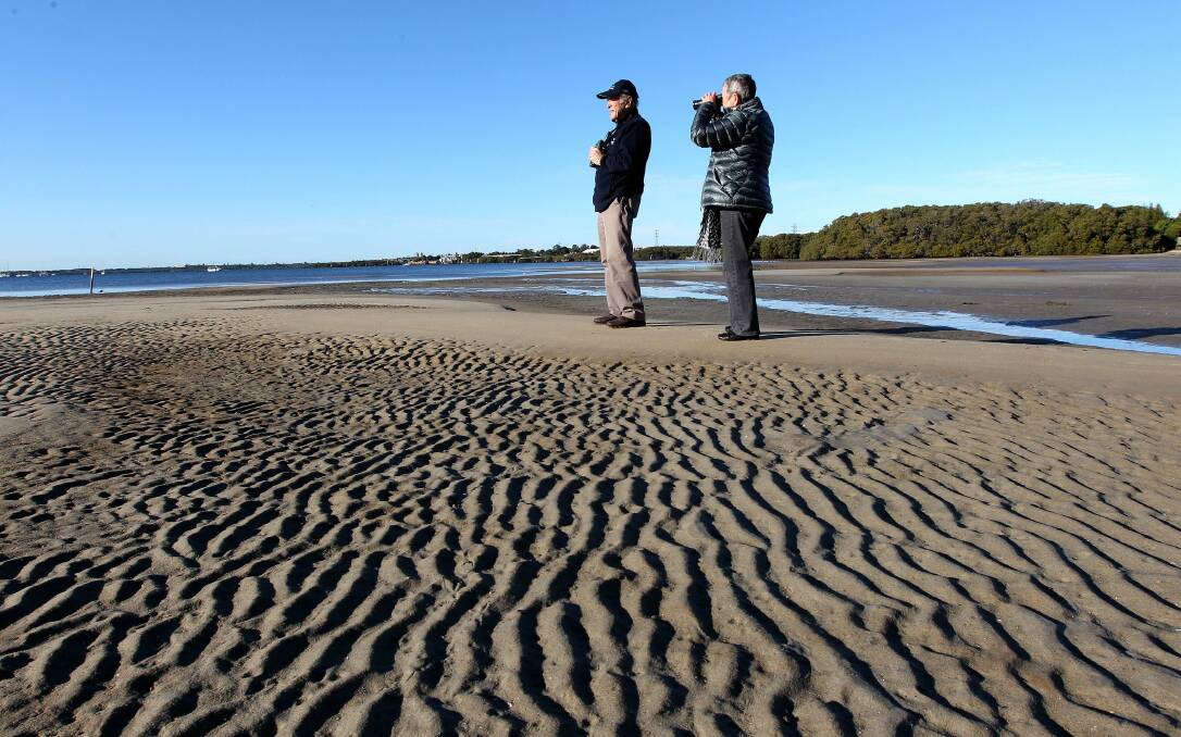 Funding denied: Phil Straw, of BirdLife Australia, and Professor  Joan Dawes, at Towra Point Nature Reserve. Picture: John Veage