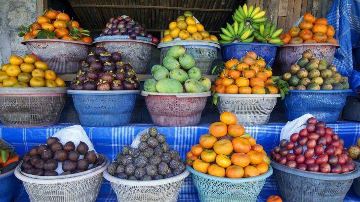A fruit stall near Lake Batur, Bali.