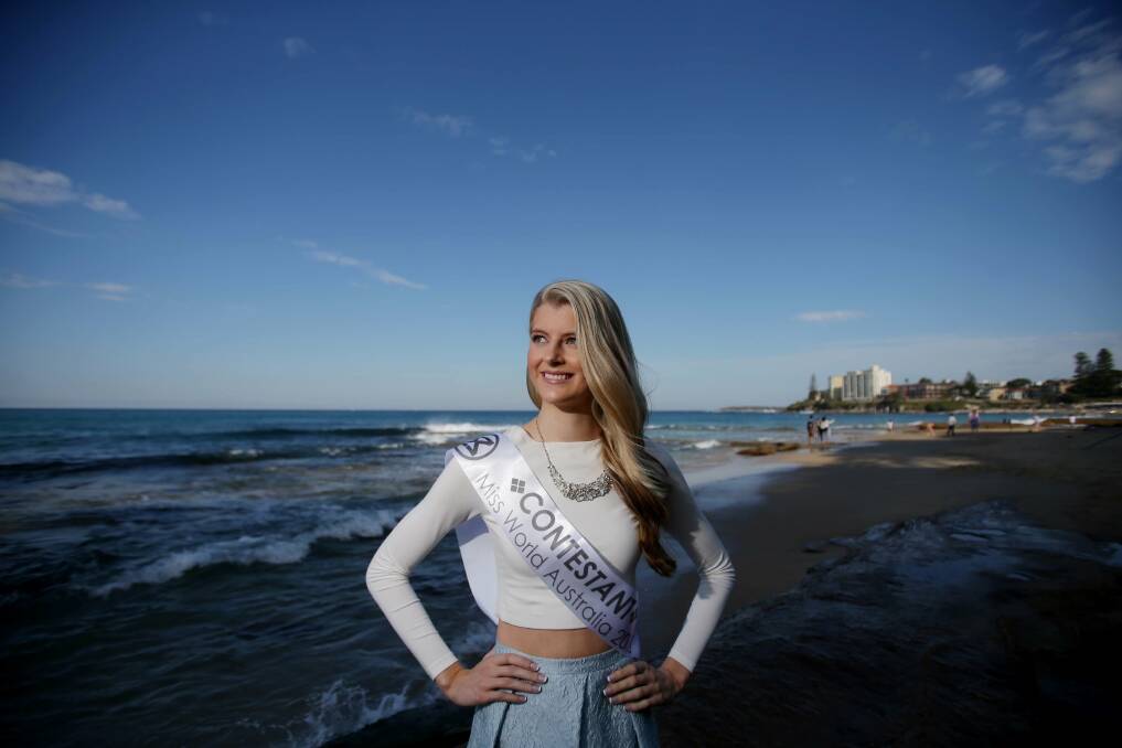 Pageant hopeful: Miss World Australia finalist, Alexandra Britton. Picture: Chris Lane