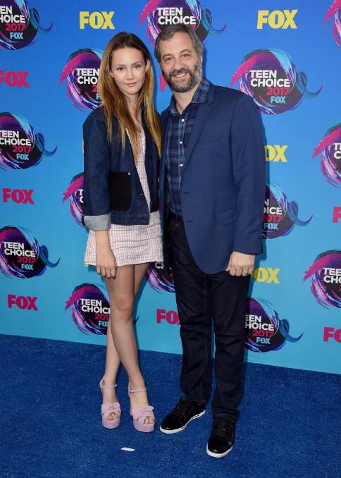 Judd Apatow, and his daughter Iris Apatow arrives at the Teen Choice Awards at the Galen Center on Sunday, Aug. 13, 2017, in Los Angeles. (Photo by Jordan Strauss/Invision/AP)