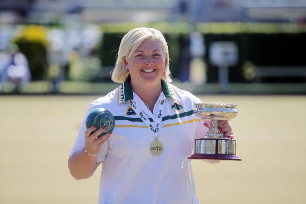 Lawn bowler: Katrina Wright won the Australian Champion of Champion singles. Picture Chris Lane