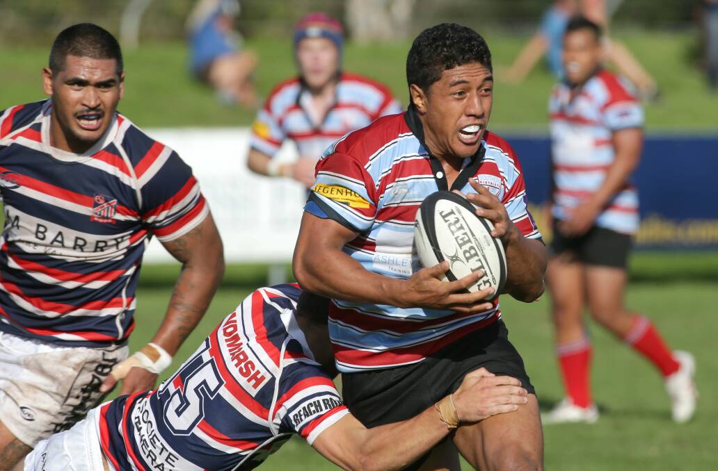 Determined to make a run: Rebels first grade inside centre Apolosi Latunipulu. Picture: John Veage
