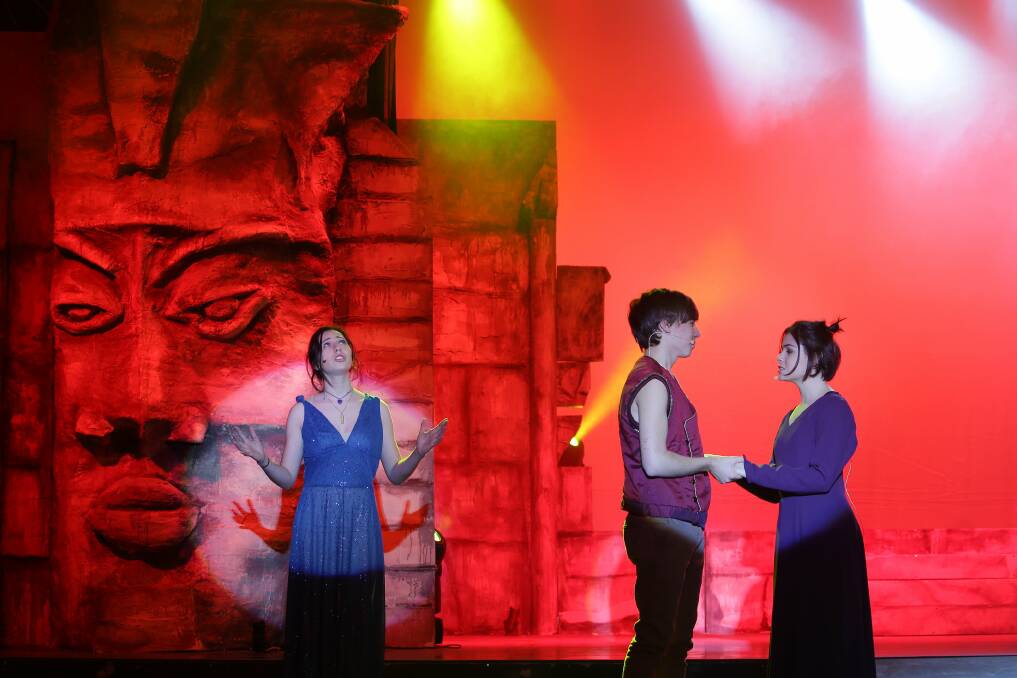 Show goes on: Kirrawee High students in their production of Aida.