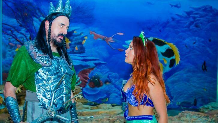 The Little Mermaid: Steve Galinec (King Triton) and Mikayla Williams (Ariel). Photo: Supplied