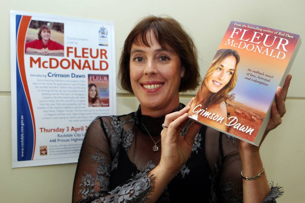 A long way from home: Author Fleur McDonald spoke about her life on a 8000 acre station in WA at Rockdale Library. Picture : Lisa McMahon.