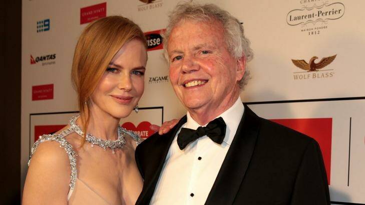 Nicole Kidman and her father Antony at the Celebrate Life gala in Melbourne earlier this year. Photo: Swisse
