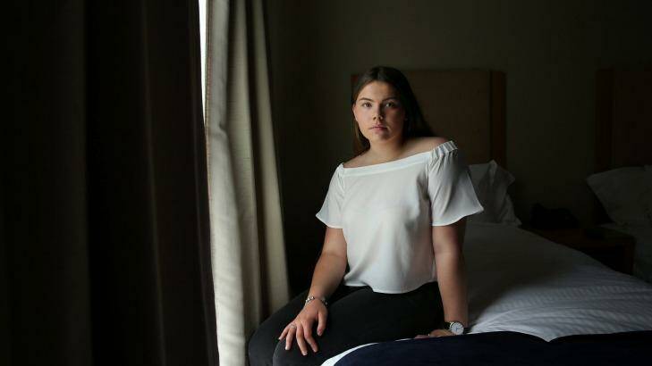 Sixteen-year-old Brooke Peterson of Toongabbie in NSW has been taking opioid medications since the age of 12 to manage pain caused by Freiberg's infraction in her right foot. Photo: Max Mason-Hubers