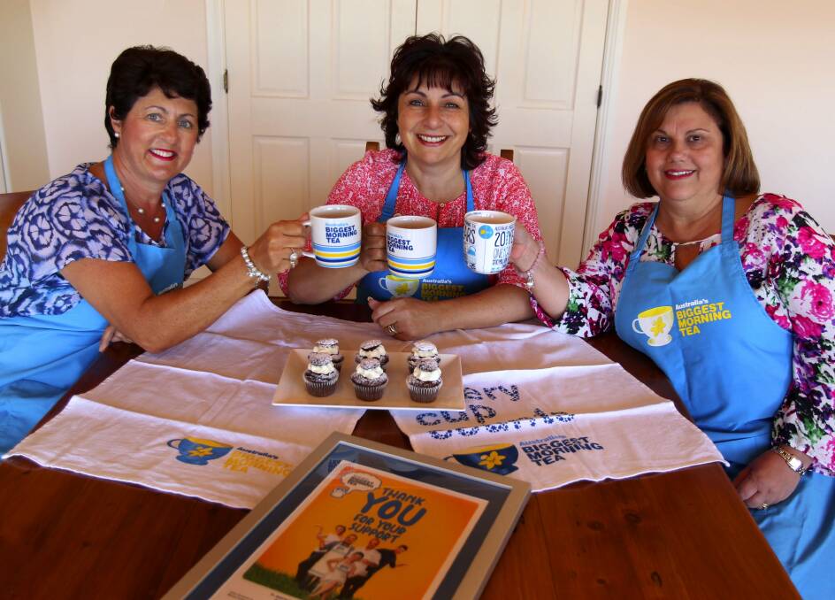 Big hearts: (From left) Julie Giovenco, Mirella Carbone and Teresa Strain have raised more than $130,000 for the Cancer Council over the past 18 years through hosting the morning teas.